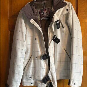 Burton Dry Ride Coat, White Checkered